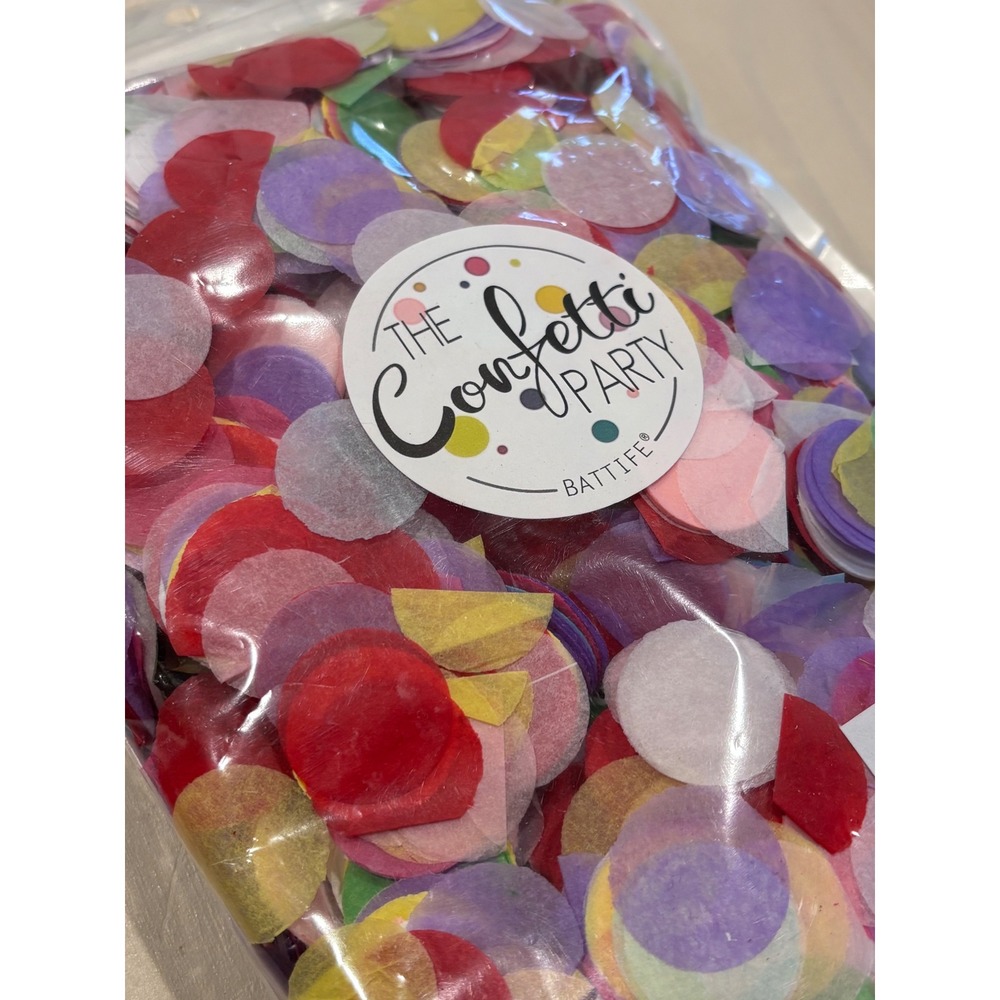 BATTIFE The Confetti Party Multicolor Tissue Paper Confetti‎ 250g Round - Picture 4 of 5